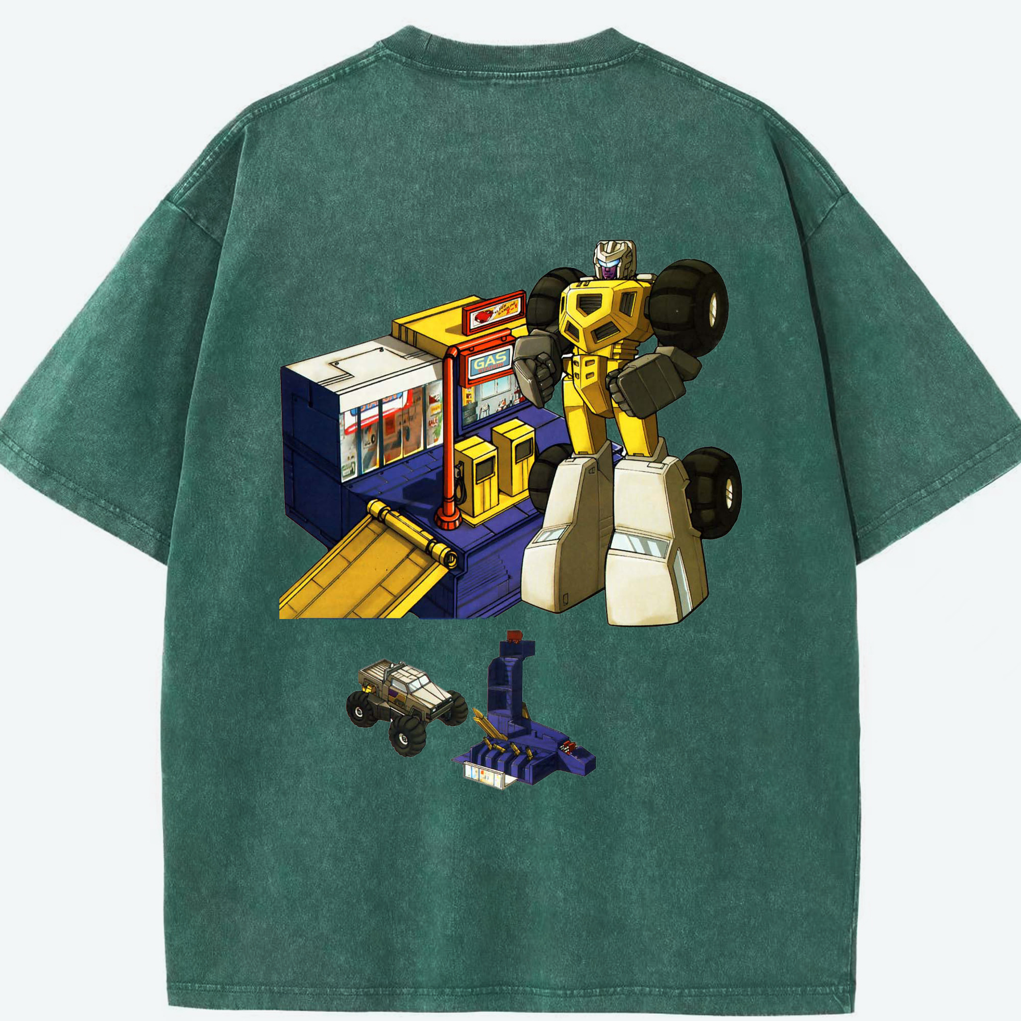 （画像用）  綿100% ヴィンテージ風 半袖Tシャツ（背面プリント）